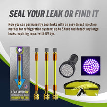 Leak Saver: Direct Inject UV - Dye Detects Large Leaks for Repair - Refrigerant Leak Sealer - For Air Conditioner and Refrigeration Systems Up to 5 Tons - USA Made