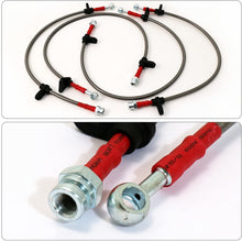 Rxmotor Acura Integra 90-93 Oil Brake Line Hose Set (Chrome / Red)