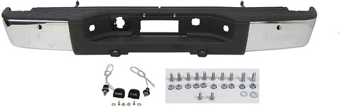 2007-2013 Silverado Sierra 1500 Rear Bumper Chrome Full Assy with Sensor Hole GM1103148