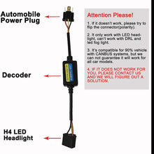 H4/9003 Canbus Decoder Upgraded Resistor H4 Anti-Flicker Harness 9003 Error Free Computer HB2 Warning Canceller LED Headlight Bulb 2 Pack