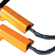 BSLighting Pair HB4 9006 LED DRL Fog Light CANBUS 50W 6Ohm Load Resistors Harness Decoder