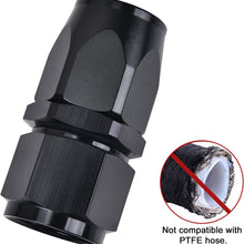 EVIL ENERGY 6AN Straight Swivel Hose End Fitting for Braided Fuel Line Aluminum Black 2PCS