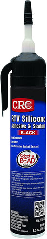CRC 14072 RTV Silicone Sealant, 8.75 Ounce, Black Paste