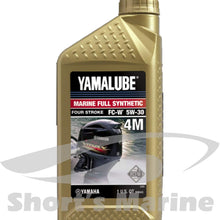 Yamaha Yamalube 4-Stroke Outboard 5W-30 Full Synthetic 4M FC-W Oil One Quart