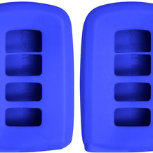 Keyless2Go New Silicone Cover Protective Case for Smart Prox Keys with FCC HYQ14FBA - Blue - (2 Pack)