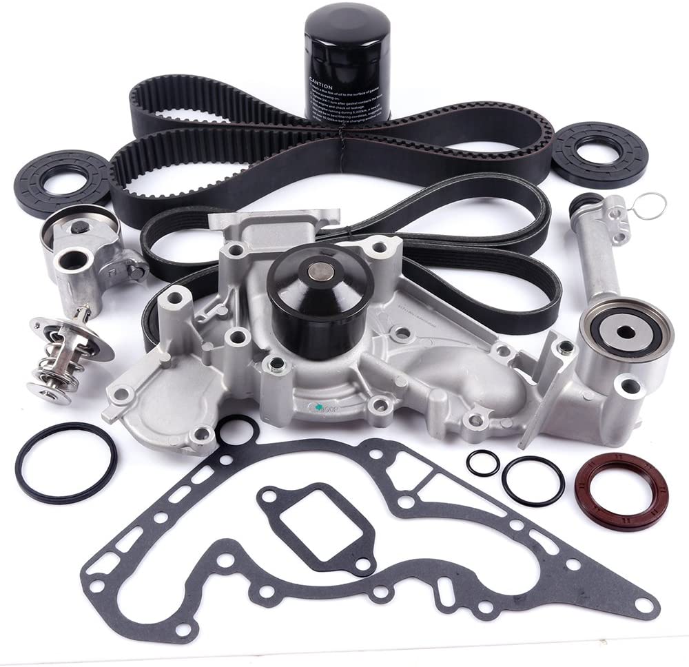 Timing Belt With Water Pump Kit, ECCPP Automotive Replacement Timing Kits For 1998-2004 Lexus LX470 2002-2004 Toyota Sequoia 4.7L V8 DOHC