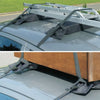 TIROL Pair Car Roof Rack Pad Cargo Rack Long Extra Straps Black Tie-Down Strap Padded Cam Lock Buckle