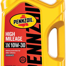 Pennzoil 550045205 5 quart 10W-30 High Mileage Motor Oil (SN Jug)