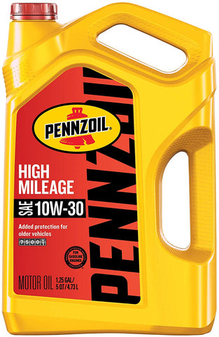 Pennzoil 550045205 5 quart 10W-30 High Mileage Motor Oil (SN Jug)