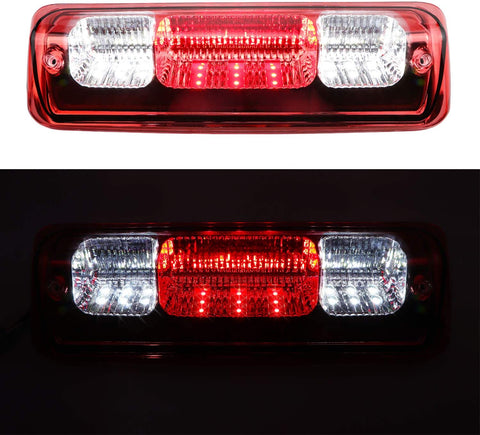 Sanzitop LED 3rd Brake Light Assembly High Mount Brake Light Cargo Lamp for 2004-2008 Ford F150 2007-2010 Ford Explorer Sport Trac 2006-2008 Lincoln Mark LT Chrome Housing Red Lens