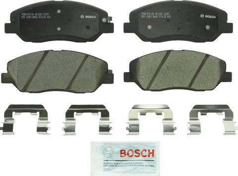 Bosch BC1202 QuietCast Premium Ceramic Disc Brake Pad Set For Hyundai: 2007-2010 Entourage, 2007-2016 Santa Fe, 2013-2016 Santa Fe XL; Kia: 2006-2014 Sedona; Front