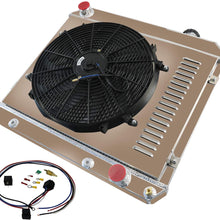 CoolingCare All Aluminum Radiator+ 16 inch Fan w/Shroud+ Fan Relay Kits for 1961-1966 Chevrolet C&K Series 10 20 30 (4Rows 62MM Core)