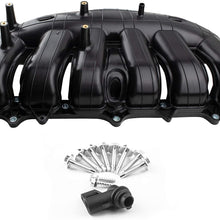MYSMOT 615-568 Upper Intake Manifold Compatible with 2008-2009 Chevrolet Trailblazer GMC Envoy Isuzu Ascender Saab 9-7x【DOHC L6 4.2L ONLY】89060570