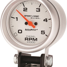 Auto Meter Sport-Comp Mini Tachometers Tachometer, Sport Comp, Diesel, 0-5,000 rpm, 2 5/ 8 in., Analog, Electrical, Each