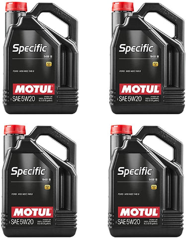 Motul 106352 Set of 4 Specific 948 B 5W-20 Motor Oil 5-Liter Bottles