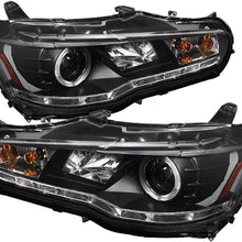 Spyder Auto PRO-YD-ML08-DRL-BK Mitsubishi Lancer/EVO-10 Black DRL LED Projector Headlight