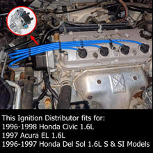 Part# TD-80U Ignition Distributor for 1996-1998 Honda Civic 1996-1997 Honda Del Sol S & SI Models 1997 Acura EL 1.6L - 30100-P2E-A01 TD-98U