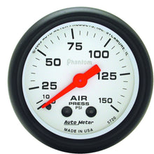 Auto Meter 5720 Phantom Mechanical Air Pressure Gauge Regular, Air Pressure - 2 1/16"