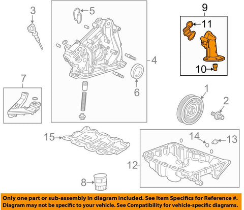 Genuine Honda (15310-5G0-A00) Oil Filter Base Set