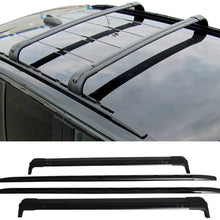 Roof Rack Cross Bars Compatible With 2006-2013 LAND ROVER RANGE ROVER SPORT HSE, Factory Style Aluminum Black by IKON MOTORSPORTS