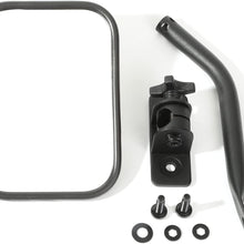 Rugged Ridge 11025.18 Quick Release Mirror, Rectangular Pair, Textured Black; for 1997-2018 Jeep Wrangler TJ & JK