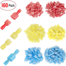 Nilight 200PCS Male Female Fully Insulated Wire Crimp Terminal Nylon Quick Connectors Wiring Spade 16-14 Gauge, 2 Years Warranty