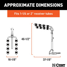 CURT 18030 Extendable Trailer Hitch Bike Rack Mount, Fits 1-1/4, 2-Inch Receiver, 2 or 4 Bicycles