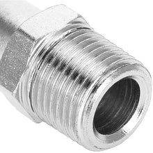 Terisass Intake Manifold Heater Hose Fitting 1/2 Inch NPT 5/8 Inch Barb Chrome Metal Fitting Intake Manifold Heater Hose Fit for Chevy GMC Oldsmobile Pontiac Cadillac for Buick Ford Mopar