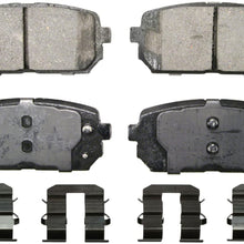 Wagner QuickStop ZD1296 Ceramic Disc Pad Set Includes Pad Installation Hardware, Rear