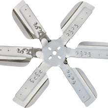 Derale 17219 Heavy Duty Fan Blade Series 1000 19" Polished Chrome Stainless Steel Flex Fan Standard Rotation