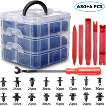 GLK 636Pcs Car Push Retainer Clips Plastic Fasteners Kit with 16 Most Popular Size Nylon Bumper Fender Panel Clips Push Pin Rivets for Toyota GM Ford Honda Chrysler