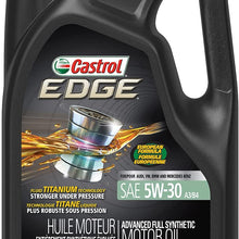 Castrol 03084C Edge 5W-30 Advanced Full Synthetic Motor Oil, 5 Quart