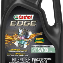Castrol 03084C Edge 5W-30 Advanced Full Synthetic Motor Oil, 5 Quart
