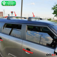 Roof Rack Crossbars Fits KIA Soul 2014-2019 | Luggage Kayak Cargo Hard-Shell Carrier | Aluminum Rooftop of Your Car | Black 2 Pcs.