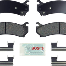 Bosch BE785H Blue Disc Brake Pad Set with Hardware for Select Cadillac, Chevrolet, GMC, and Hummer Trucks, Vans, and SUVs - FRONT & REAR
