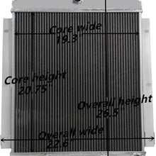 CoolingSky 55MM 3 Row Core Aluminum Radiator for 1947-1954 Chevrolet Trucks Pickup - Direct Replacement