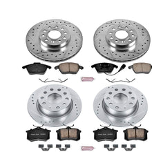 Power Stop K5749 Front & Rear Brake Kit with Drilled/Slotted Brake Rotors and Z23 Evolution Ceramic Brake Pads