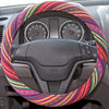 Colorful Woven Boho Steering Wheel Cover for Women - Universal Fit for Standard Wheel Sizes 14.5 15 15.5 inches (Colorful Patterns)