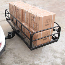 Cargo Carrier Hitch Mount Luggage Carrier Folding Legs Spring Hooks Cargo Basket for Outdoor