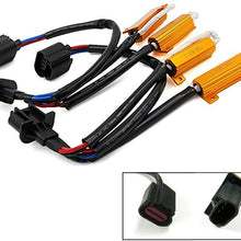Xotic Tech 2pcs H13 9008 LED Load Resistor Kit HID Relay Harness Decoder CAN-Bus Anti Flicker Hyper Flash Wiring Canceler