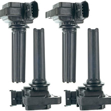 Set of 4 Ignition Coils Pack for 2003-2011 Saab 9-3 9-3X (Only Fits l4 2.0L Turbo Engine)