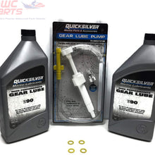 MERCURY TWIN Outboard Inboard I/O ALL Verado Optimax BlackMax Bravo I II III XR Racing High Perfornance Premium Gear Lube Qty. 2 - QUART Lower Unit Oil Change Kit w/ Pump & Gaskets for 2 Engines