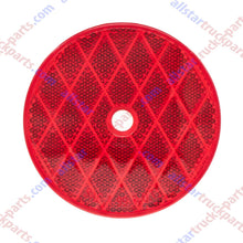 [ALL STAR TRUCK PARTS] Class A 3-3/16" Round Reflector with Center Mounting Hole - 2 Pack for Trailers, Trucks, Automobiles, Mail Boxes, Boats, SUV's, RV's, Industrial Applications (Red, 2)