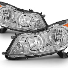 For 2008 2009 2010 2011 2012 4-Door Sedan Honda Accord Chrome Clear Driver & Passenger Side Headlights lamps