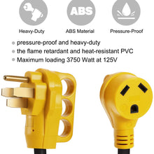 Kohree 30 Amp to 50 Amp RV Plug Adapter Heavy Duty Dogbone Electrical Power Adapter with Grip Handle, 30M/50F 125V/3750W, 18 Inches