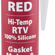 J-B Weld 31914 Red High Temperature RTV Silicone Gasket Maker and Sealant - 10.3 oz.