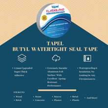 Tapel Butyl Waterproof Tape - 2" X 33' - Leak proof Long Lasting Watertight Rubber Putty Butyl Tape for RV Repair, Window, Silicone, Boat and Pipe Sealing, Glass & EDPM Rubber Roof Patching