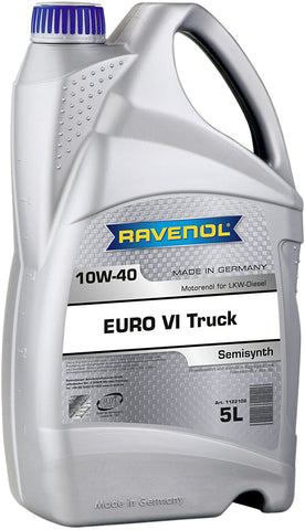 RAVENOL J1A1821 Euro VI 10W-40 Heavy Duty Diesel Motor Oil API CJ-4 / SN (5 Liter)
