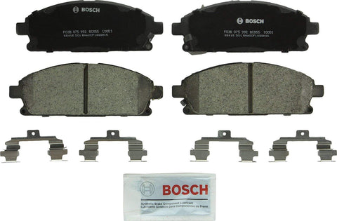 Bosch BC855 QuietCast Premium Ceramic Disc Brake Pad Set For Acura: 2003-2006 MDX; Infiniti: 1999-2001 Q45, 2002-2003 QX4; Nissan: 2002-2004 Pathfinder, 2004-2009 Quest; Front