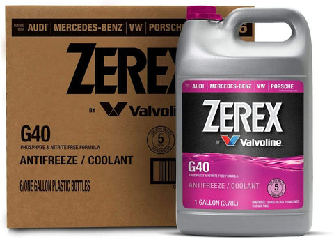 Zerex G40 Concentrate Antifreeze/Coolant 1 GA, Case of 6